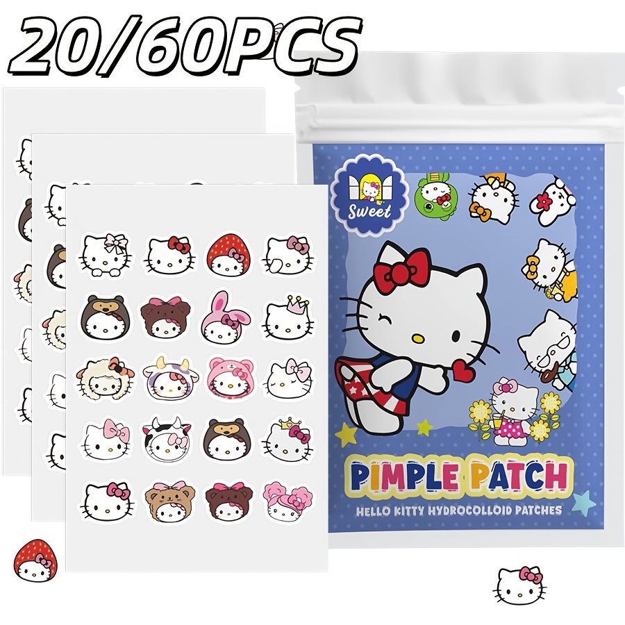 Hydrocolloid Acne Patch - 20/60PCS Sanrio Hello kitty Cartoon hydrocolloid