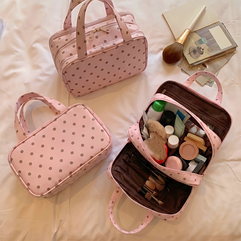 Skincare D'Alba - Polka Dot Women Handheld Makeup Bag