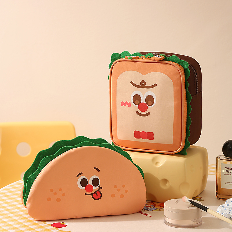 Skincare D'Alba - Taco and Toast-Shaped Makeup Bags Perfectly