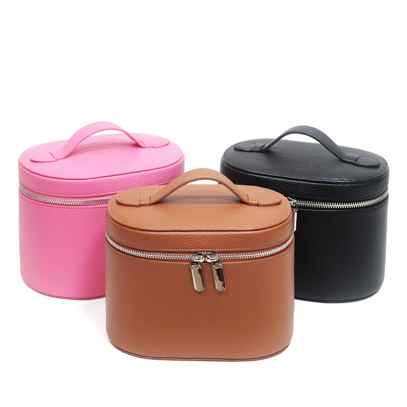 Leather Makeup Bag Portable Tr - đánh giá và giá Skincare D'Alba