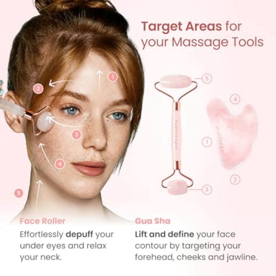 PLANTIFIQUE Face Roller and Gu - đánh giá và giá Skincare Routine