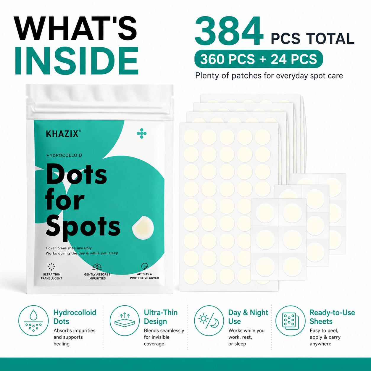 384pcs Hydrocolloid Acne Pimpl - đánh giá và giá Hydrocolloid Acne Patch