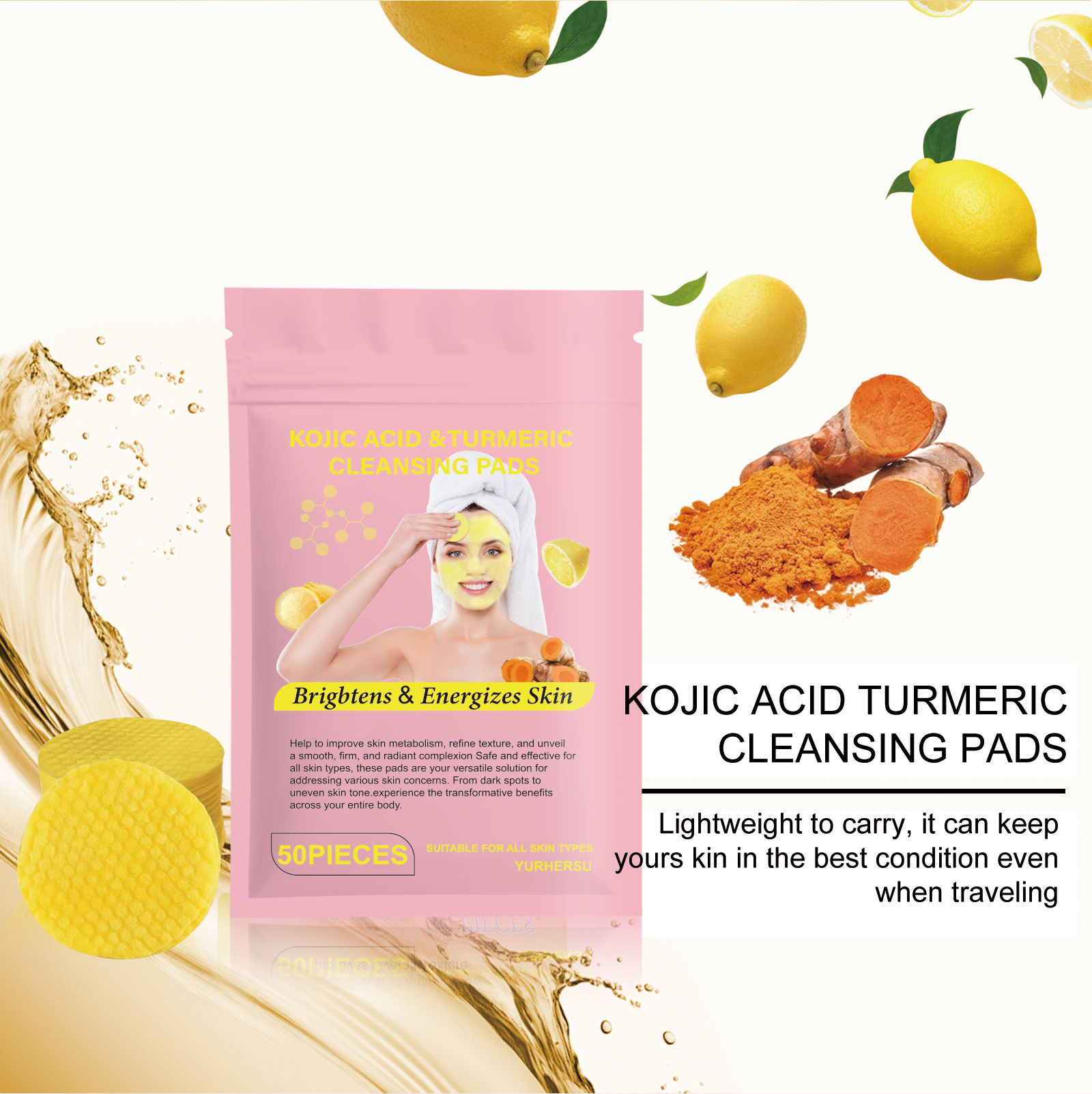 Turmeric Facial Cleansing Pads - đánh giá và giá Skincare Natur E