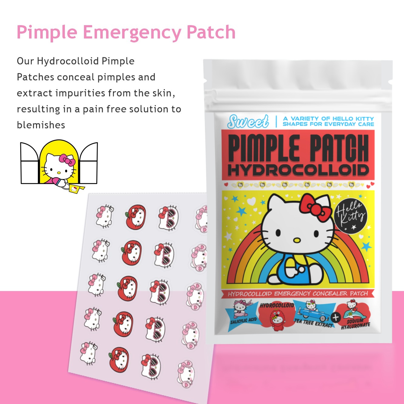 100PCS hello kitty Acne patche - đánh giá và giá Hydrocolloid Acne Patch