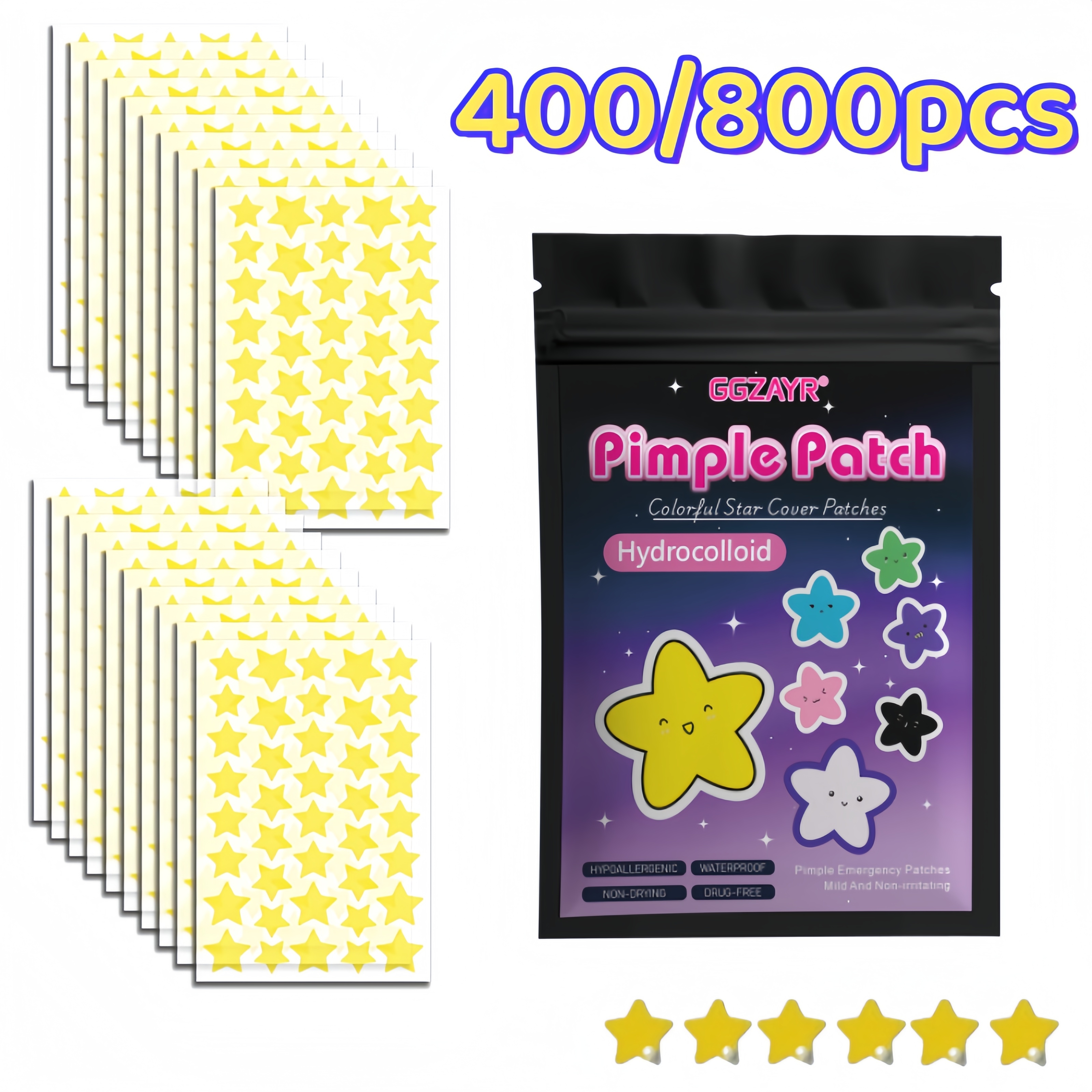 400/800pcs Hydrocolloid Acne P - đánh giá và giá Hydrocolloid Acne Patch