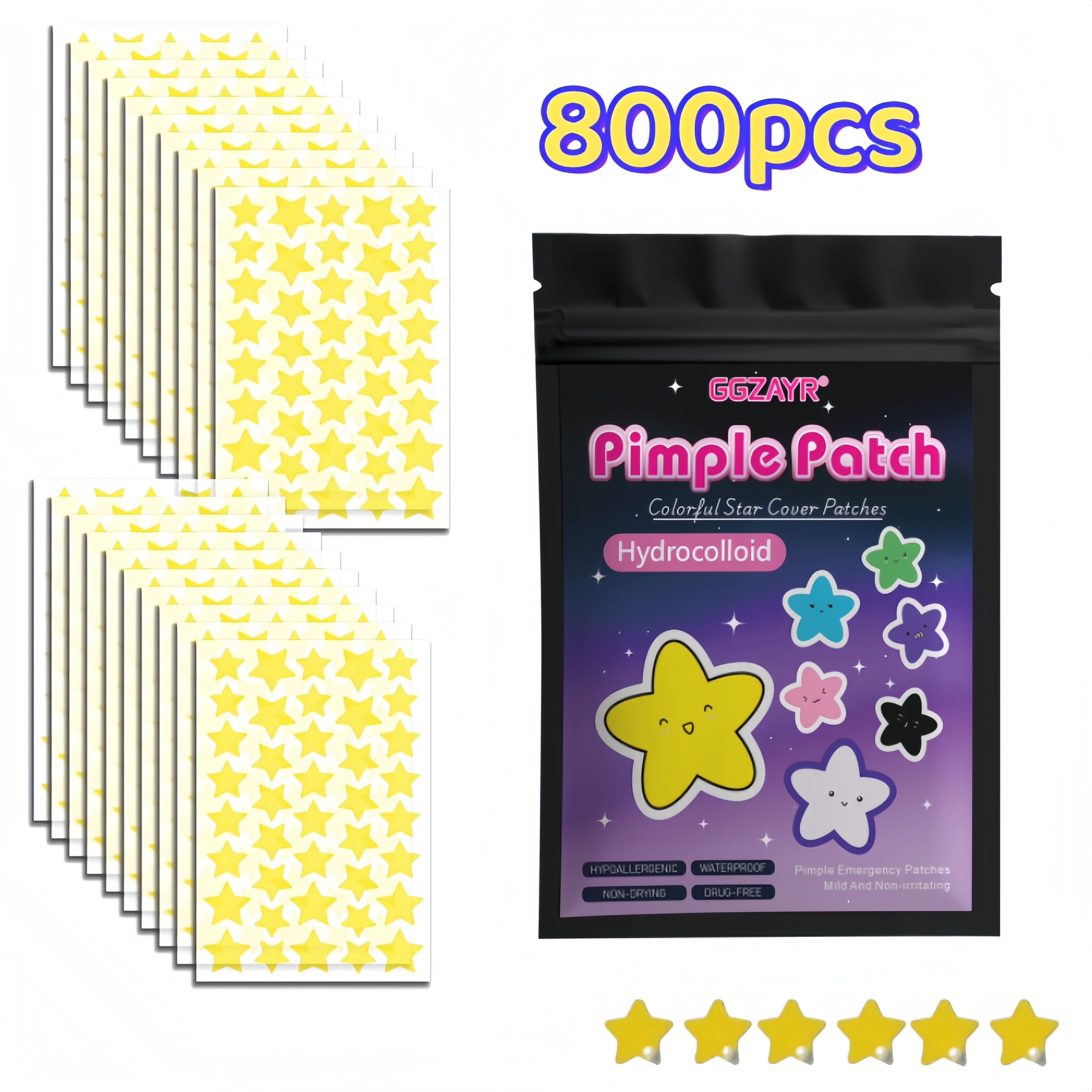 400/800pcs Hydrocolloid Acne P - đánh giá và giá Hydrocolloid Acne Patch