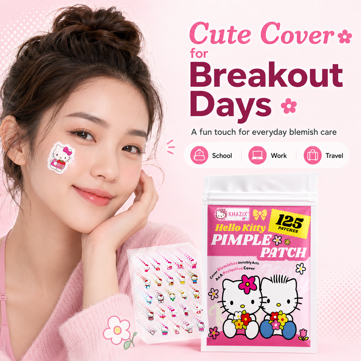 125PCS Sanrio Hello Kitty Acne - đánh giá và giá Hydrocolloid Acne Patch