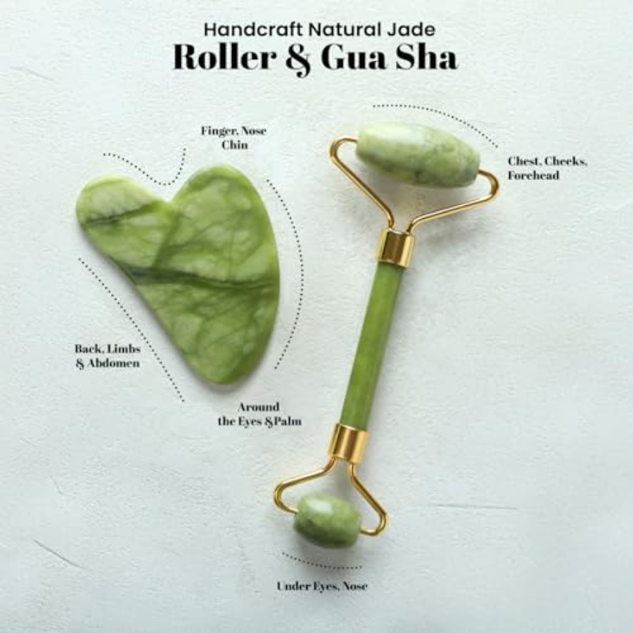 Gua Sha Facial Tools and Jade  - đánh giá và giá Skincare Routine