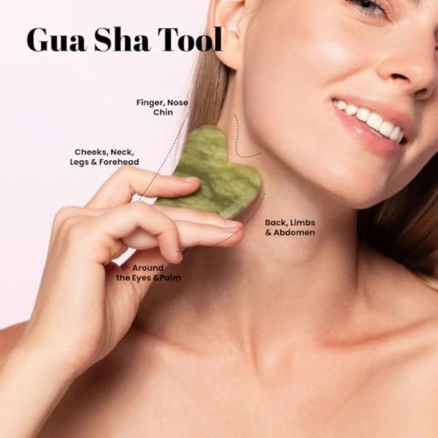 Gua Sha Facial Tools and Jade  - đánh giá và giá Skincare Routine