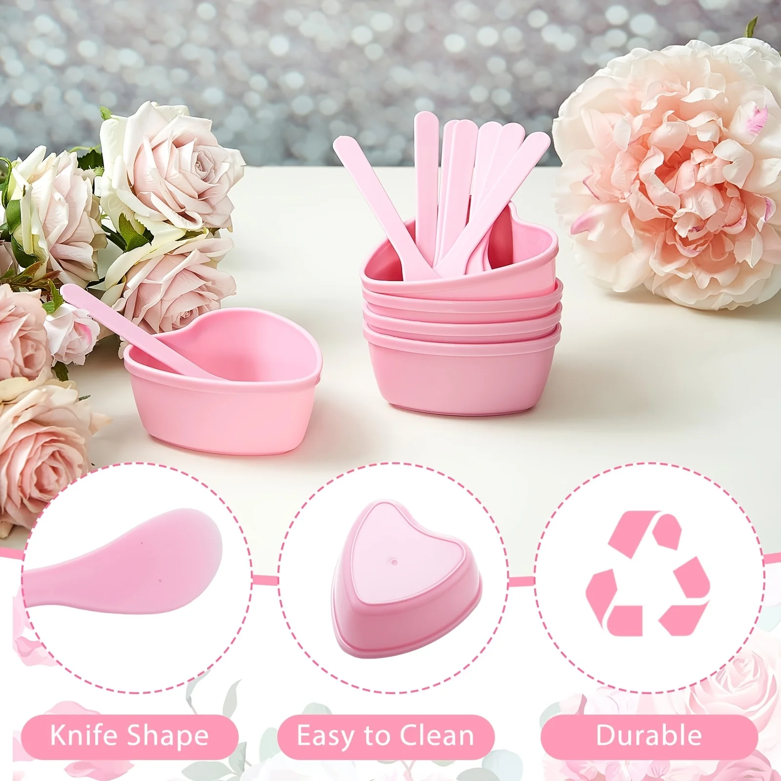6-piece Pink Heart Shaped Faci - đánh giá và giá Skincare Viral Tiktok
