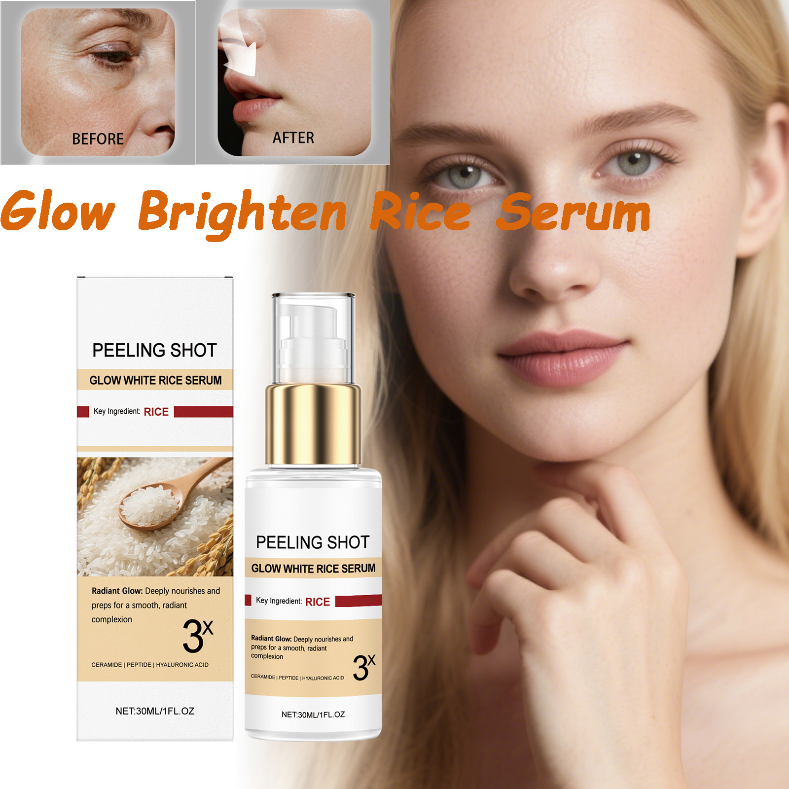Glow Brightening Rice Essence  - đánh giá và giá Ceramide Moisturizer