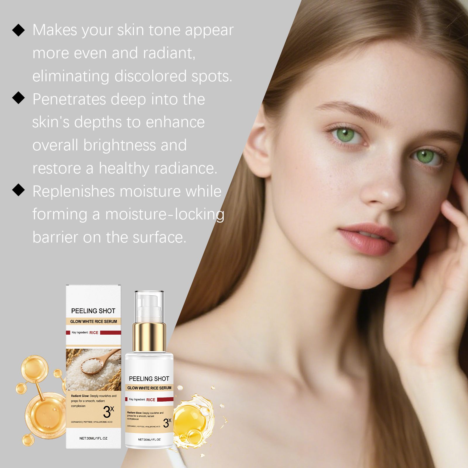 Glow Brightening Rice Essence  - đánh giá và giá Ceramide Moisturizer