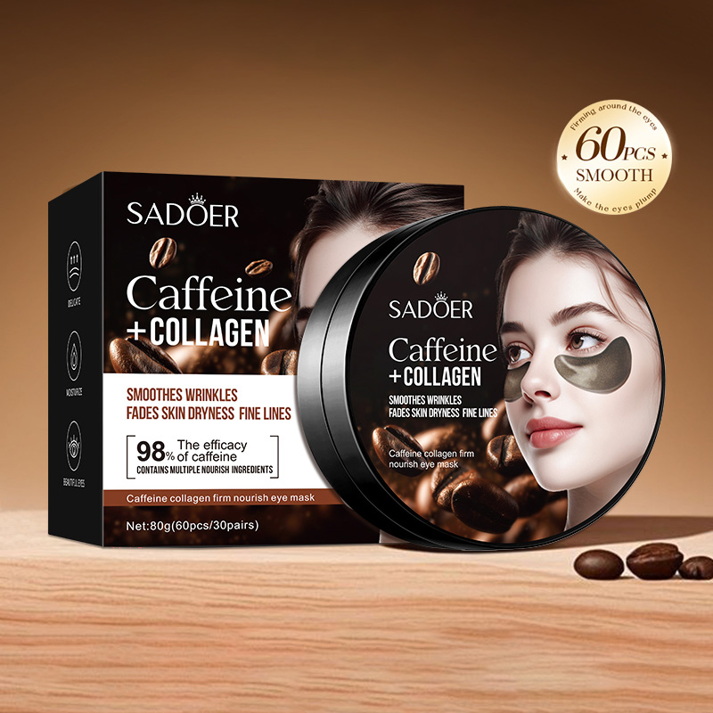 60pcs SADOER Caffeine Crystal  - đánh giá và giá Collagen Sheet Mask