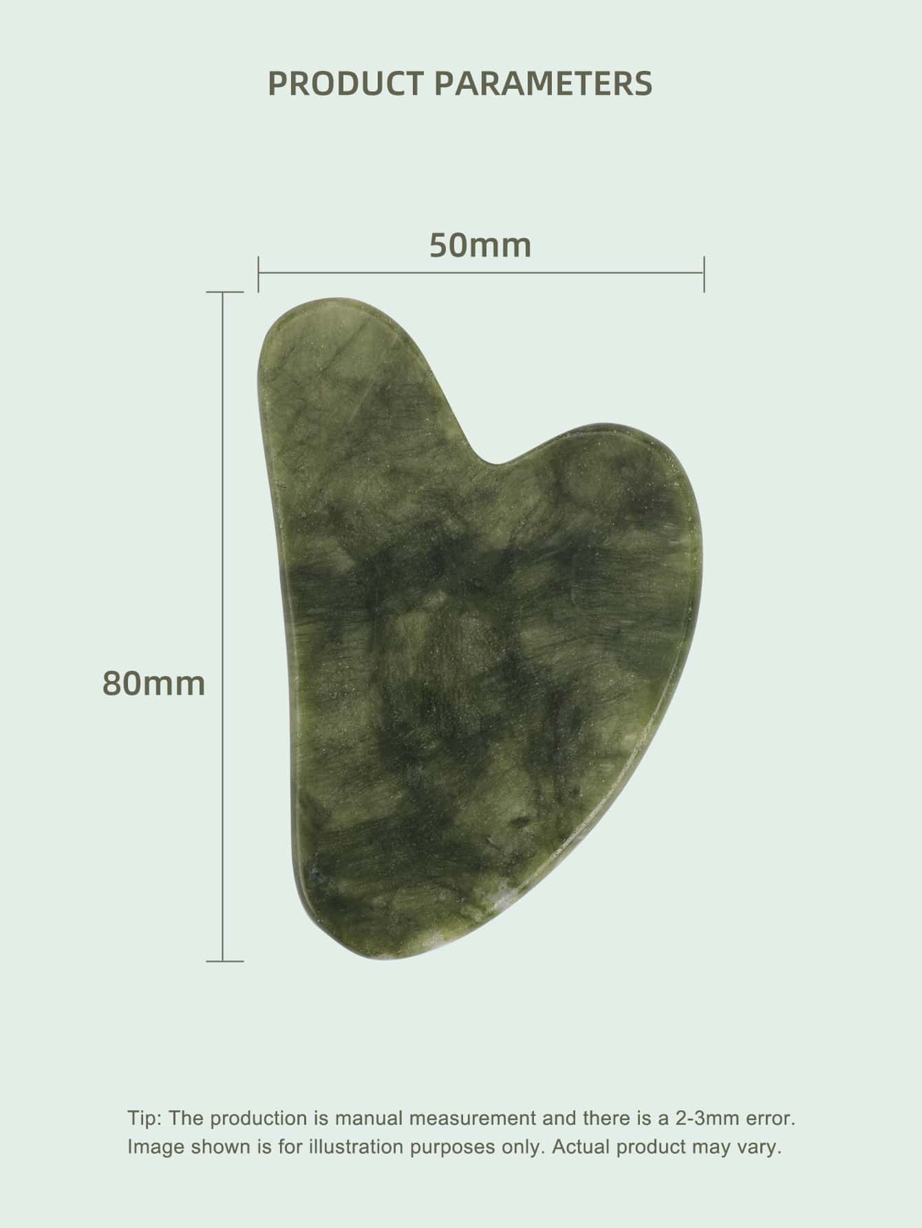 1pc Heart-Shaped Natural Jade  - đánh giá và giá Skincare Natur E
