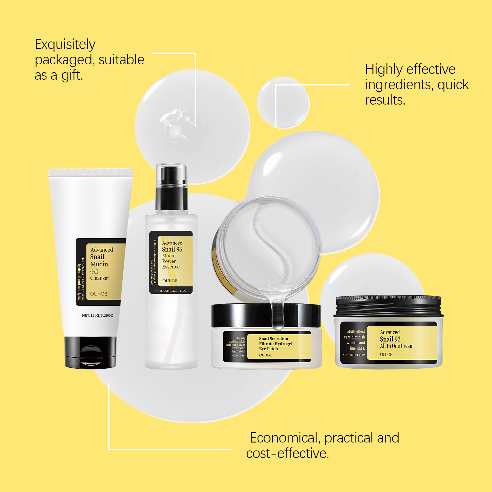 Snail Mucin 96 Skin Care Set M - đánh giá và giá Skincare Glow