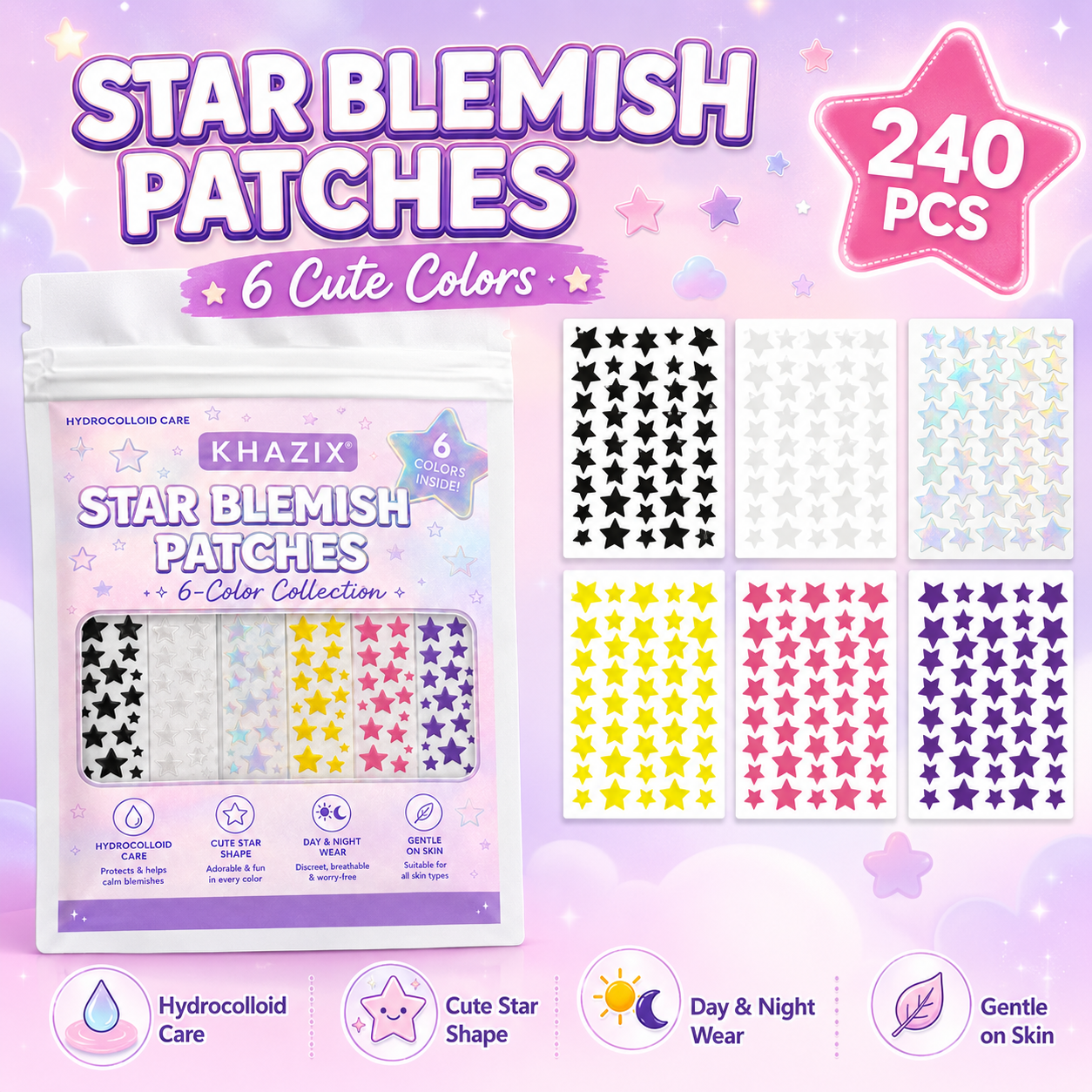 240PCS Star Pimple Patches For - đánh giá và giá Hydrocolloid Acne Patch