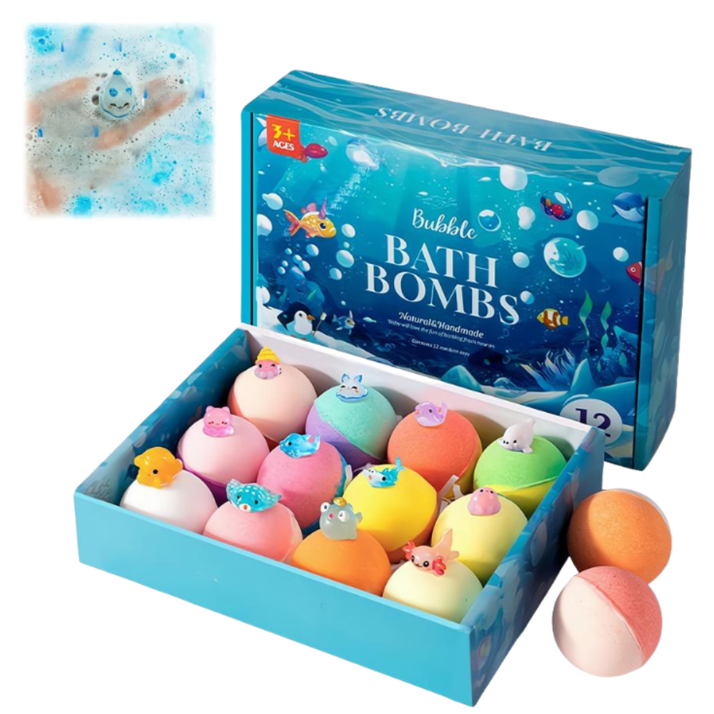 12Pcs Natural Kids Bath Bombs  - đánh giá và giá Skincare Natur E