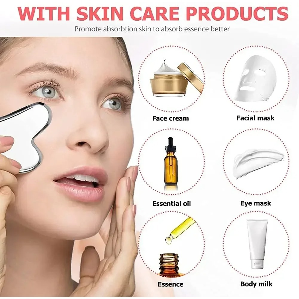 2Pcs Stainless Steel Gua Sha T - đánh giá và giá Skincare Viral Tiktok