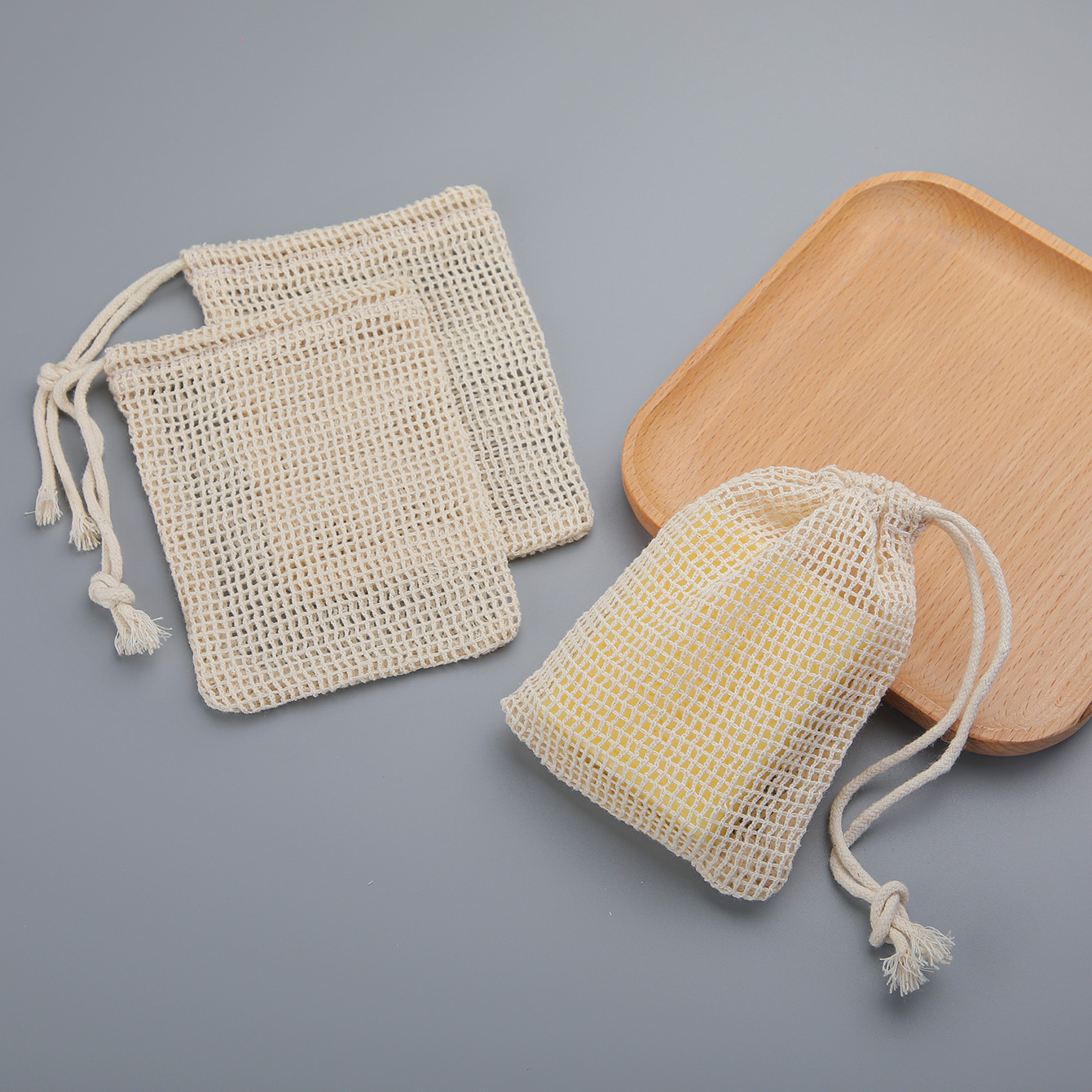 Natural Cotton Soap Saver Bag, - đánh giá và giá Skincare D'Alba