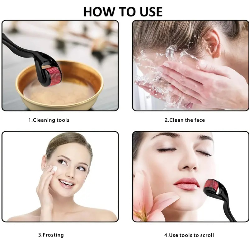 Facial beauty microneedle roll - đánh giá và giá Skincare Routine
